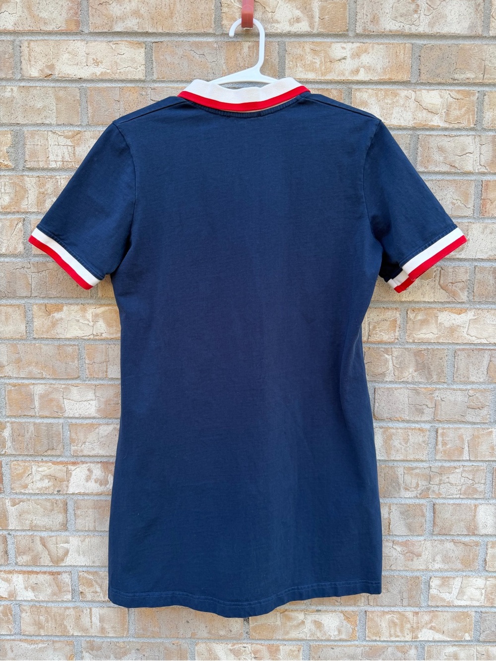 Tuckernuck Hutton Polo Mini Dress Size M Short Sleeve Navy Red & White Trim EUC - Picture 6 of 13